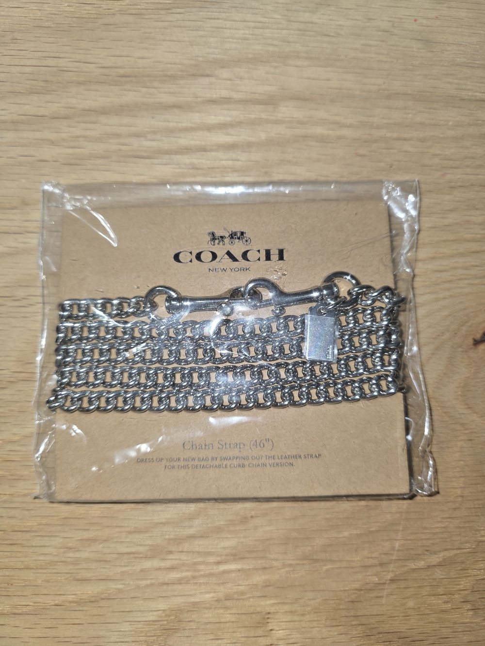 Coach Silver Chain Strap
